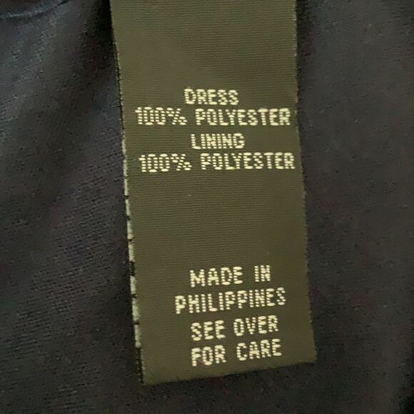 A. Byer Dress Blue Print Lace Front Tassel Tie Sleeveless Mini Dress Size Medium - Picture 11 of 13